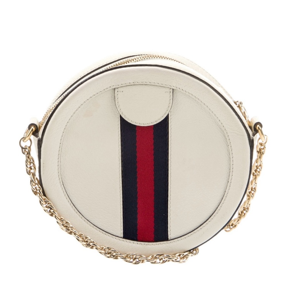 Gucci Mini Ophidia Round backpack in white color - Picture 10 of 11